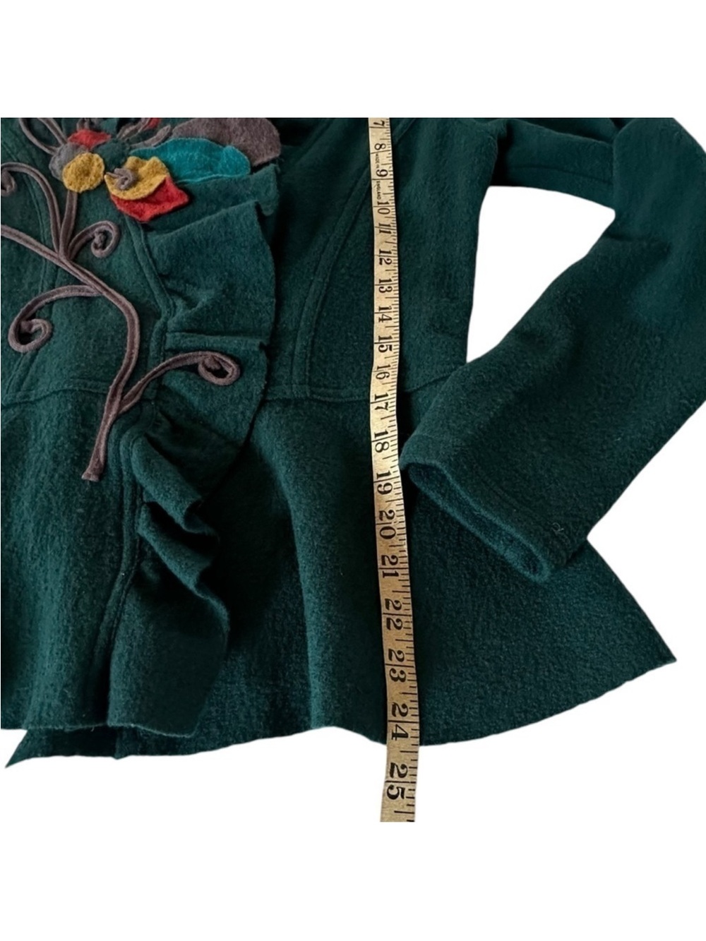 Anthropologie Sleeping on Snow Summer's
Reminder Felted Wool Cardigan Small - Picture 13 of 16